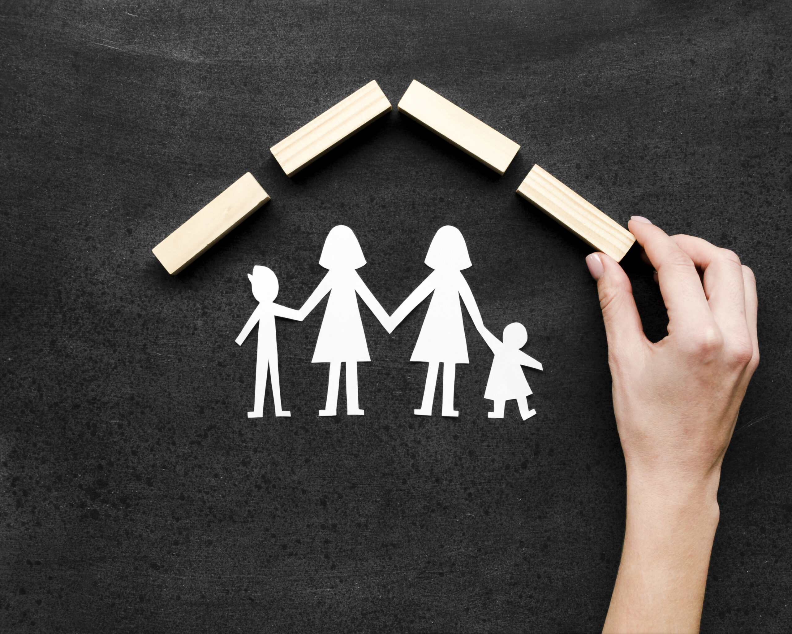 creative composition family concept blackboard scaled